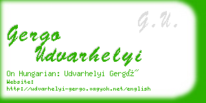 gergo udvarhelyi business card